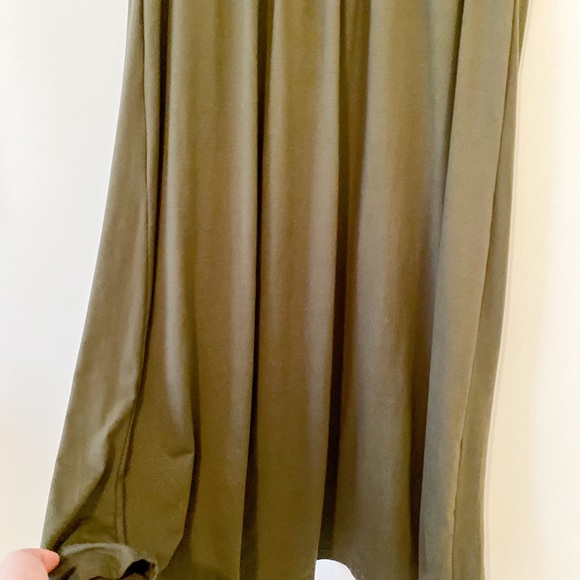 White Mark Olive Green Maxi Skirt w/ pockets NWOT - Picture 3 of 7